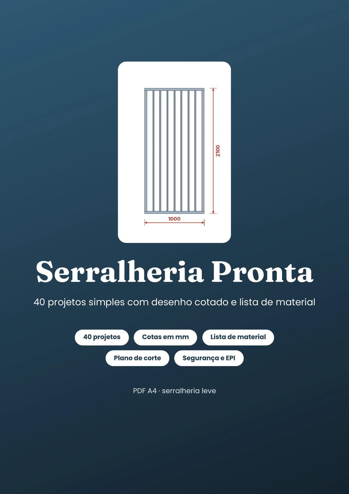 Página real do PDF Serralheria Pronta: capa